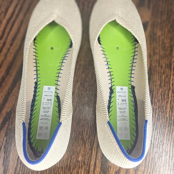 Rothy's The Flat Ballet Gold Slip On Round Toe Size 6 - Picture 5 of 9